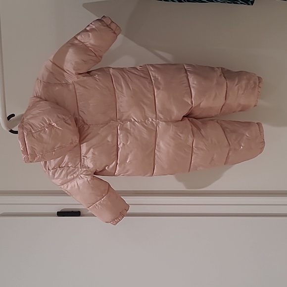 Gap 18-24m snowsuit Girl Baby Pink Champagne w Mitts and Booties - Picture 4 of 10